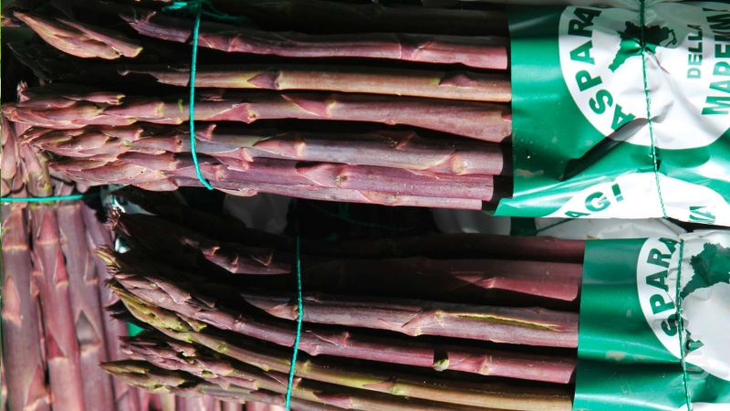 Particolare di asparagi della Maremma Verde Toscana.