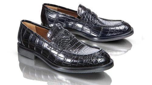 SHOES&REPTILE scarpe linea Dario Zanco rettile nero.